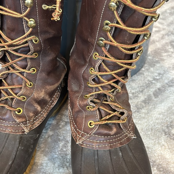 16” LL Bean vintage made USA Maine Hunting Store lace up boots waterproof 11 - Picture 5 of 17